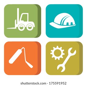 construction design over white background vector illustration 