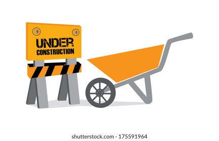 construction design over white background vector illustration 