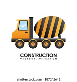 Construction design over white background, vector illustration