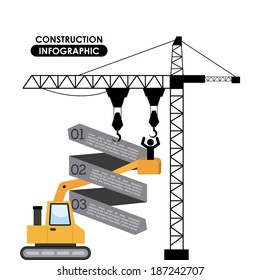 Construction design over white background, vector illustration