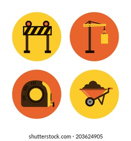 Construction design over white background, vector illustration