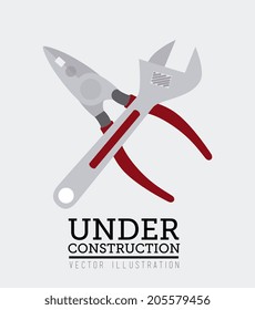 Construction design over white background, vector illustration