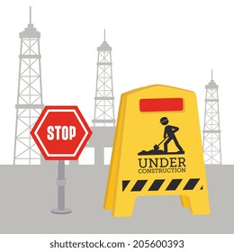 Construction design over white background, vector illustration