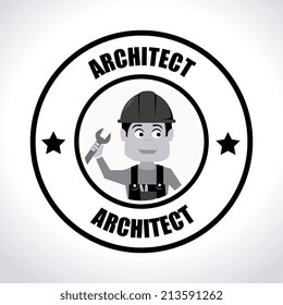 Construction design over white background, vector illustration