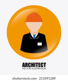 Construction design over white background, vector illustration