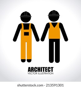Construction design over white background, vector illustration