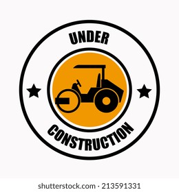 Construction design over white background, vector illustration