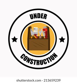 Construction design over white background, vector illustration