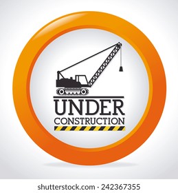 Construction design over white background, vector illustration.