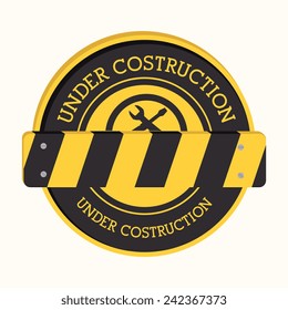 Construction design over white background, vector illustration.