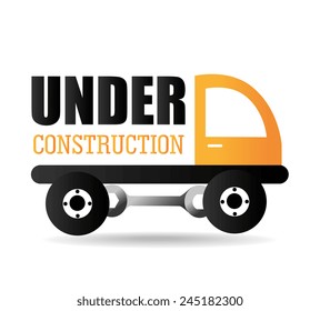 Construction design over white background, vector illustration.