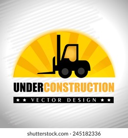 Construction design over white background, vector illustration.