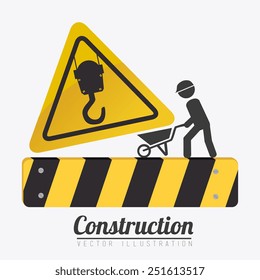 Construction design over white background, vector illustration.