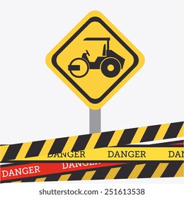 Construction design over white background, vector illustration.