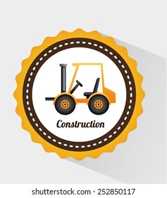 Construction design over white background, vector illustration.
