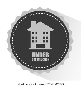 Construction design over white background, vector illustration.