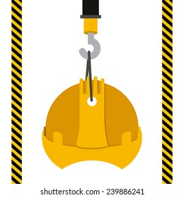 Construction design over yellow and black background,vector illustration.