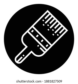 Baudesign-Paint-Brush-Flachicon einzeln auf weißem Hintergrund