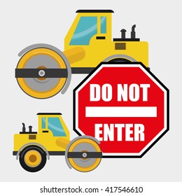 Construction design. truck icon. repair concept, vector illustration