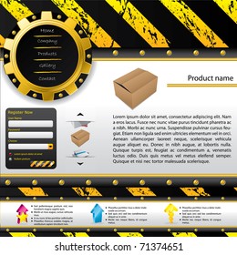 Construction design web template