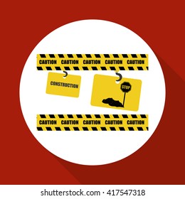 Construction design. work icon. repair concept, vector illustration