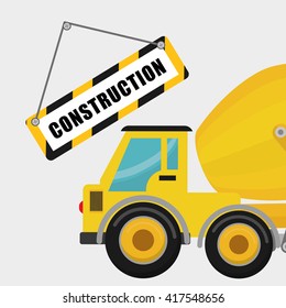 Construction design. work icon. repair concept, vector illustration