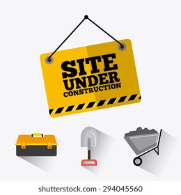 Construction digital design, vector illustration eps 10.