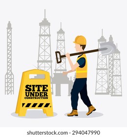 Construction digital design, vector illustration eps 10.