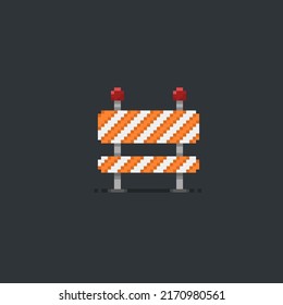 construction divider in pixel art style