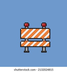 construction divider in pixel style