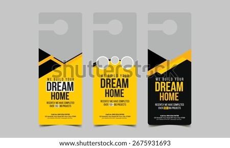 construction door hanger template design.
