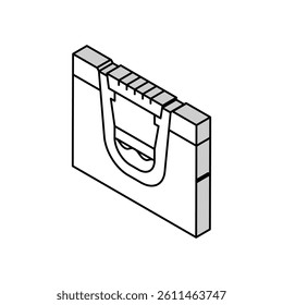 construction of drainage system isometric icon vector. construction of drainage system sign. isolated symbol illustration