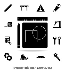 construction drawings icon. Engineering icons universal set for web and mobile