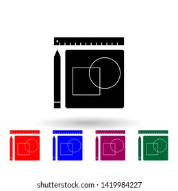 construction drawings multi color icon. Elements of engineering set. Simple icon for websites, web design, mobile app, info graphics