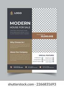 Construction dream house Business Flyer Template. for social media banner ads.