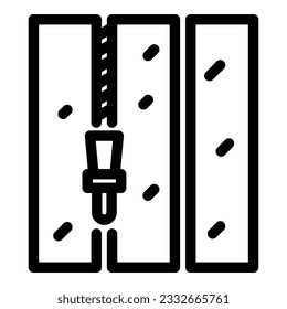 Construction drywall icon outline vector. Cement pile. Brick knife
