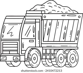Baustumpf-Lkw einzeln auf der Farbseite