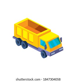 diseño de icono de estilo isométrico de volcado de construcción de trabajo de remodelación y reparación Tema Vector ilustración
