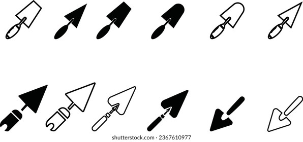 Construction editable stroke outline icons set. Construction, renovation architecture, engineer, building, blueprint and home repair tools.