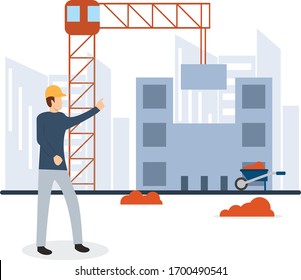 Male Builder Climbing Ladder Busy Workman Stock Vector (Royalty Free ...