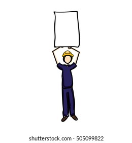 construction engineer cartoon icon image 
