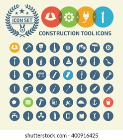 
Construction and engineer tool icon set design,clean vector