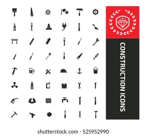 
Construction and engineer tool icon set design,clean vector