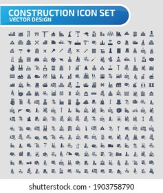 Construction and engineer vector icon set