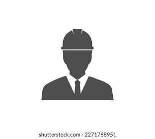 Construction engineer, Construction Worker, Employee, Labour logo design. Business Person Project Manager Architect. Maintenance by technician and construction worker  vector design and illustration.
