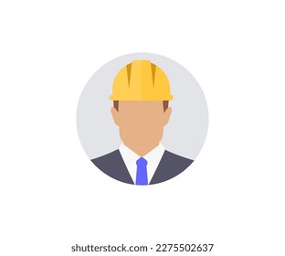 Bauingenieur, Bauarbeiter, Arbeiter-Symbol Projektmanager für Unternehmen Wartung durch Techniker und Bauarbeiter Vektordesign und Illustration.
