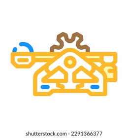 ingeniería de la construcción conjunto juguete del vector del icono del color del bebé. diseño de construcción de juguete de seña de bebé. ilustración de símbolo aislado