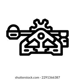 construction engineering set toy baby line icon vector. construction engineering set toy baby sign. isolated contour symbol black illustration