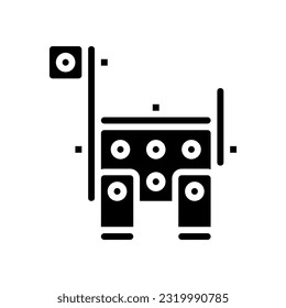 construction engineering set toy baby glyph icon vector. construction engineering set toy baby sign. isolated symbol illustration