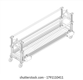 Equipo de construcción. Plataforma de trabajo de Cradle.